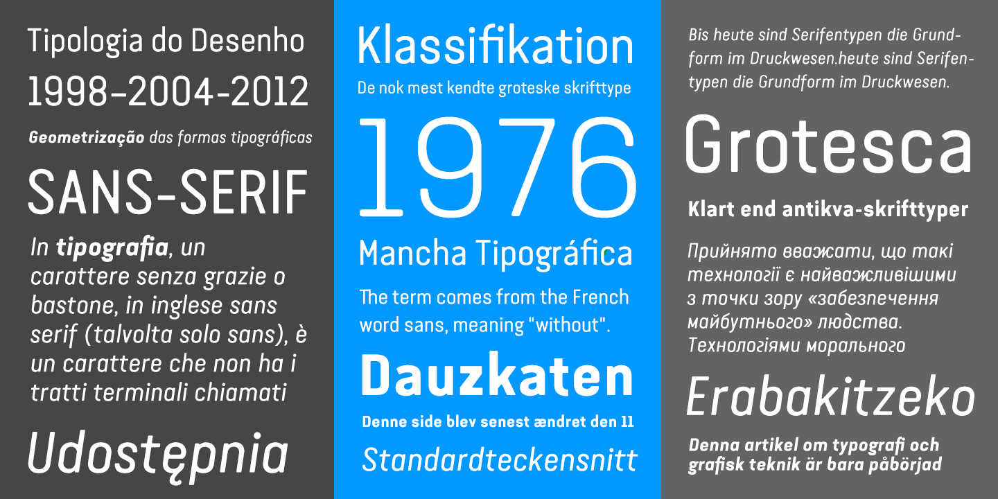 Ejemplo de fuente Van Condensed Regular